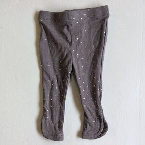 tahari baby gold dotted dolphin hem leggings 0-3 months girls